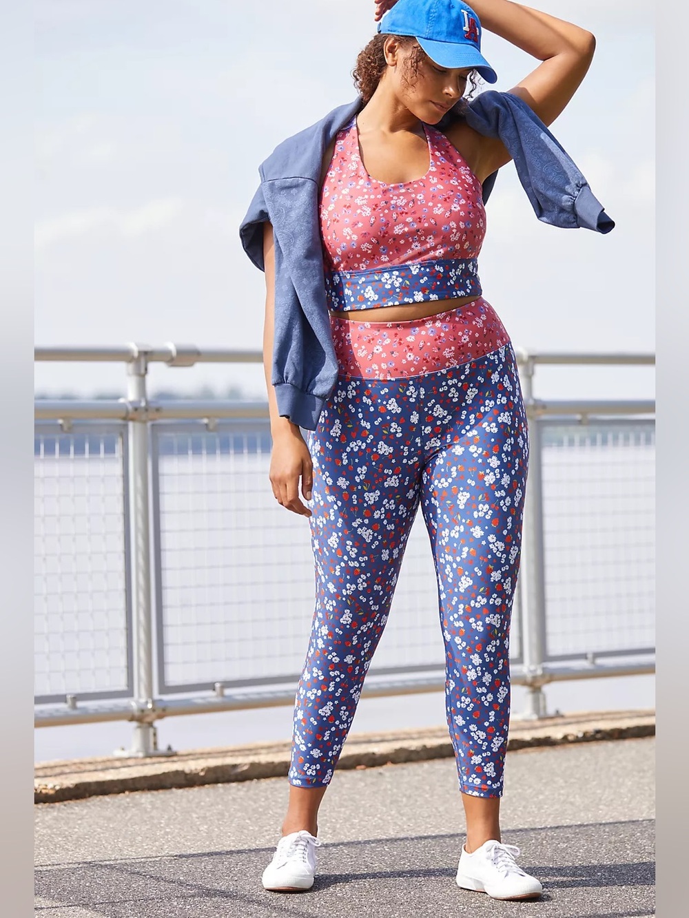 Kachel x Anthropologie floral contrast high rise leggings size 2X